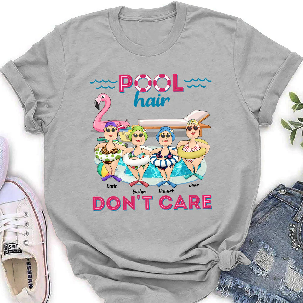 Pool Hair Do Not Care - Personalized Custom Shirt - Image 4