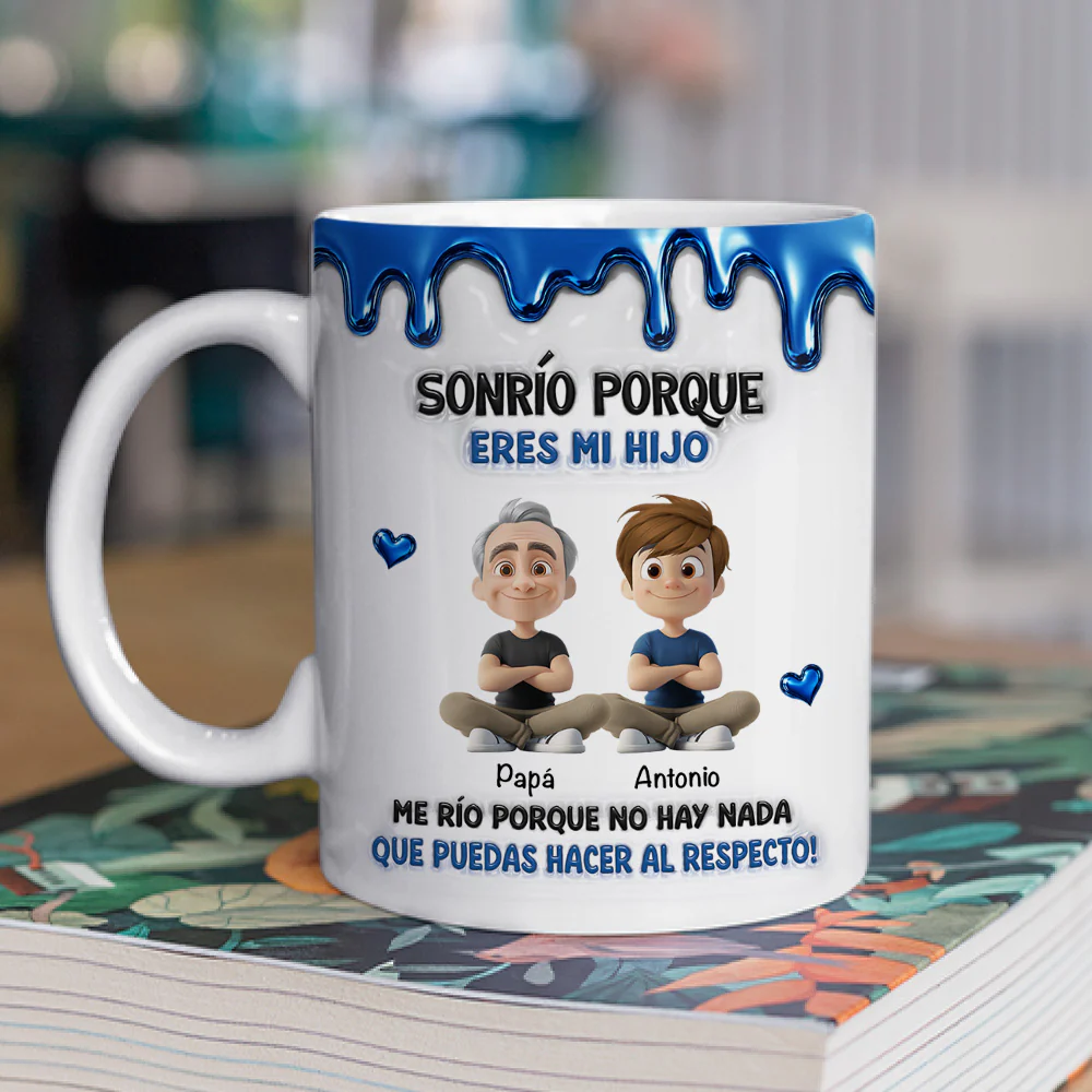 Porque Eres Mi Hijo - Taza Personalizada Con Efecto Inflado 3D - Image 2