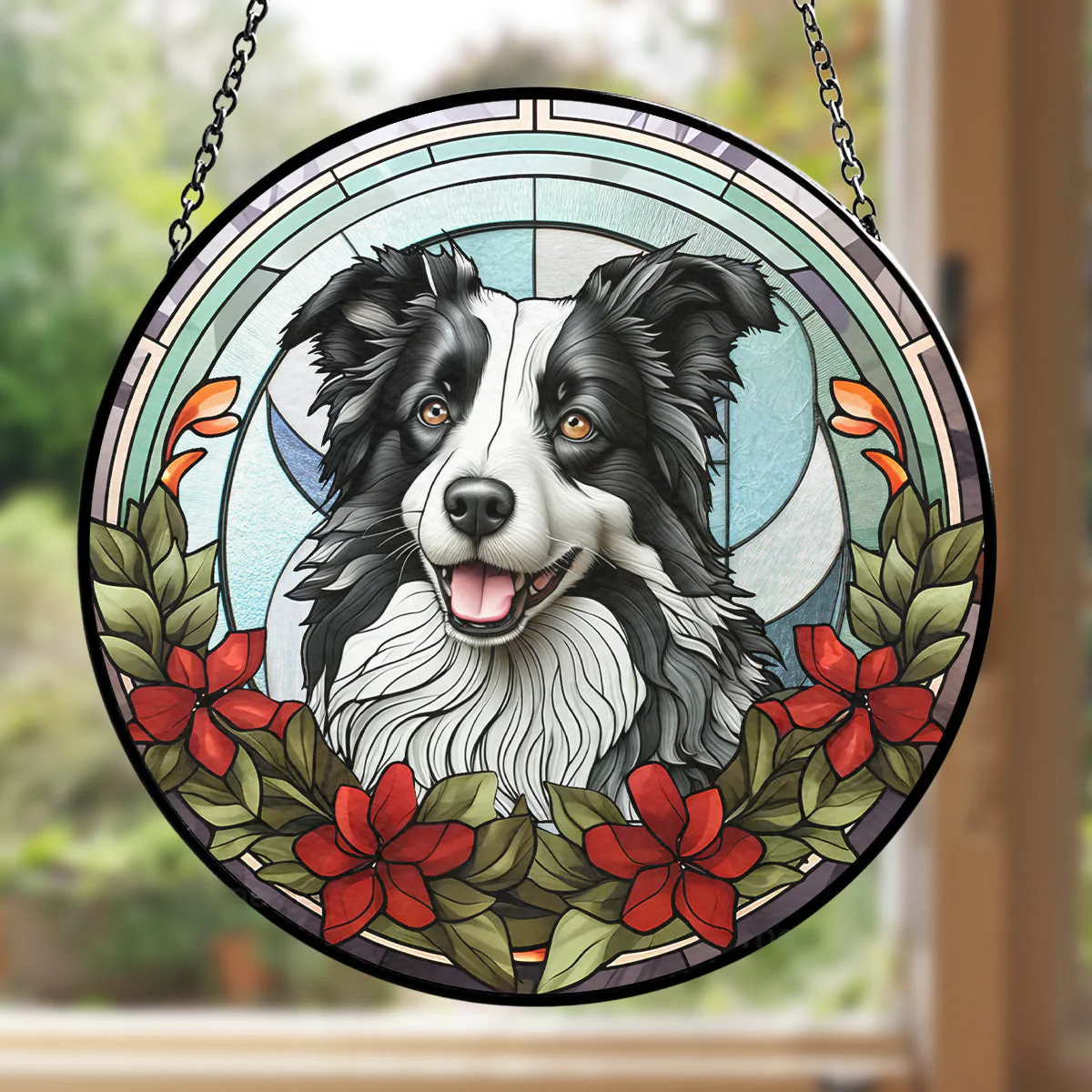 Portrait Lovely Dog - Personalized Custom Window Hanging Suncatcher - Image 5