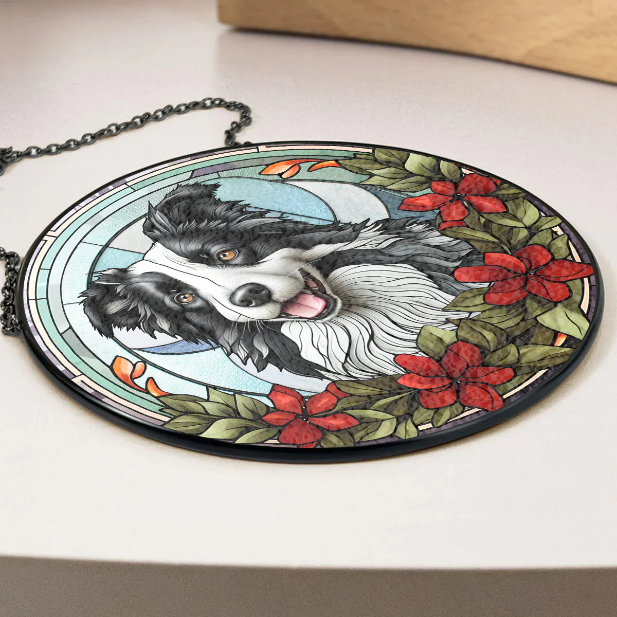 Portrait Lovely Dog - Personalized Custom Window Hanging Suncatcher - Image 6