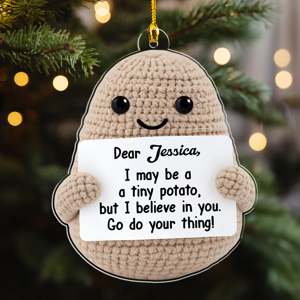 Positive Potato - Personalized Custom Acrylic Ornament - Image 3