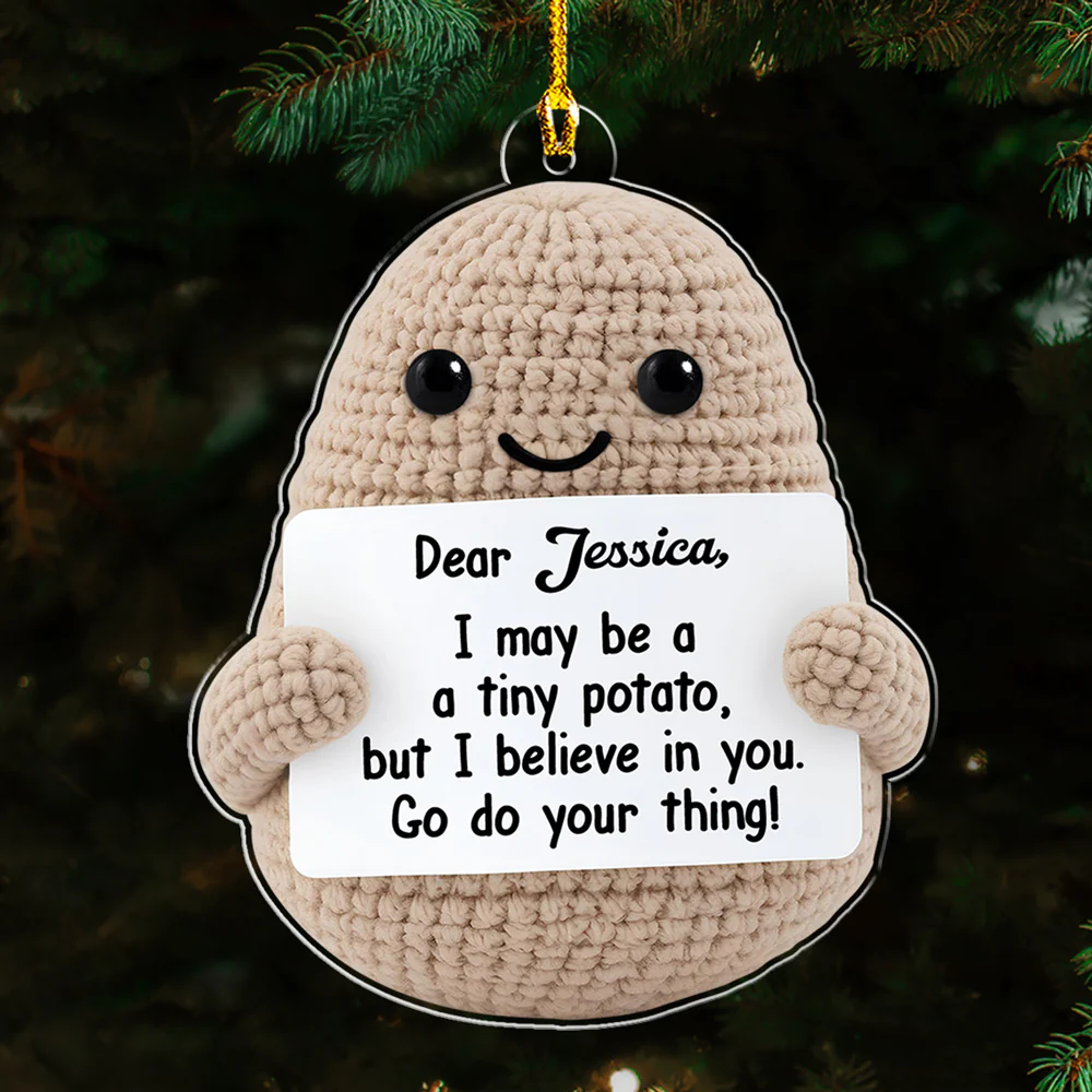 Positive Potato - Personalized Custom Acrylic Ornament - Image 4