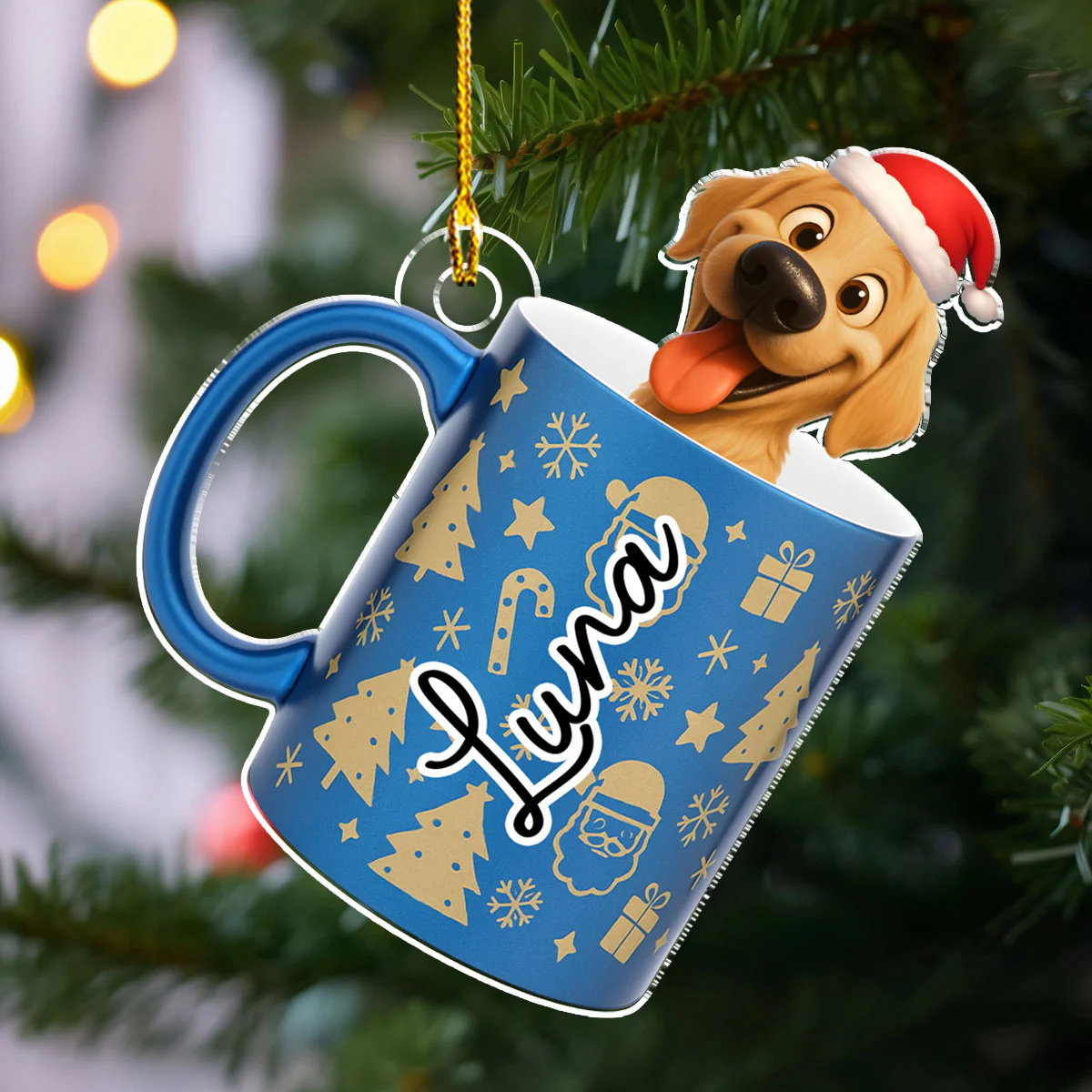 Pouring You Out - Personalized Custom 3D Effect Acrylic Ornament - Image 4