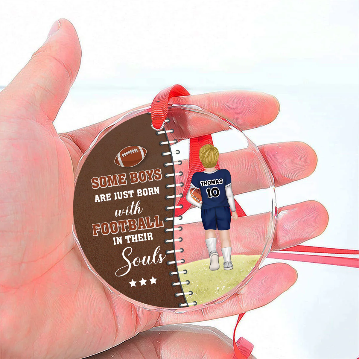 Practice Like You Have Never Won- Personalized Custom Glass Ornament - Image 4