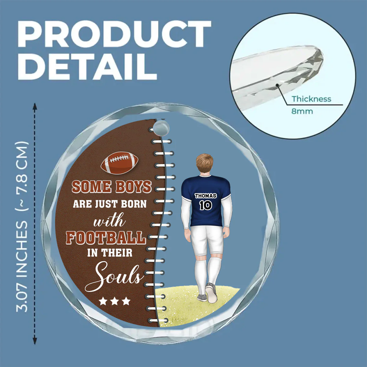 Practice Like You Have Never Won- Personalized Custom Glass Ornament - Image 5