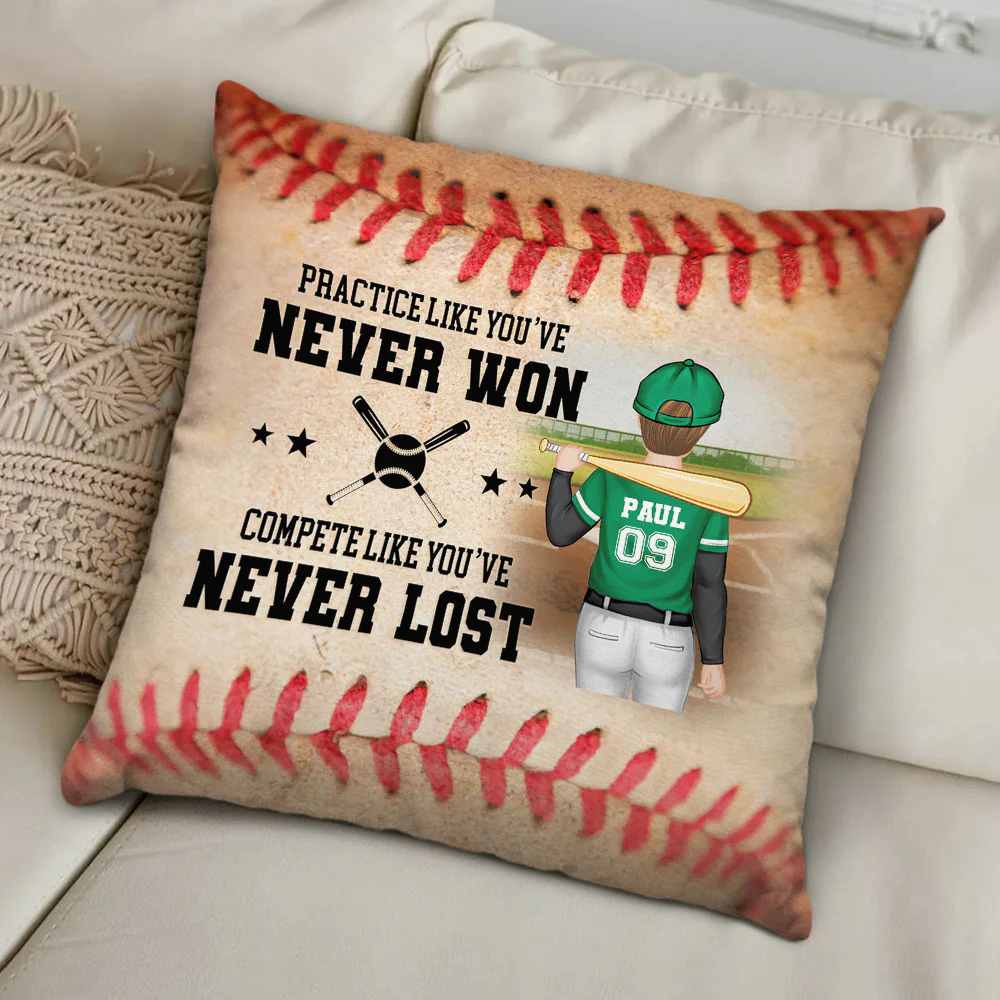 Practice Like You Have Never Won - Personalized Custom Throw Pillow - Image 4