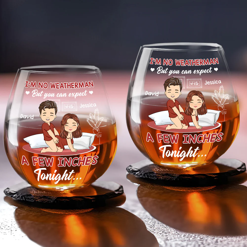 Prepare For Inches Tonight - Personalized Custom Wine Glass - Image 2