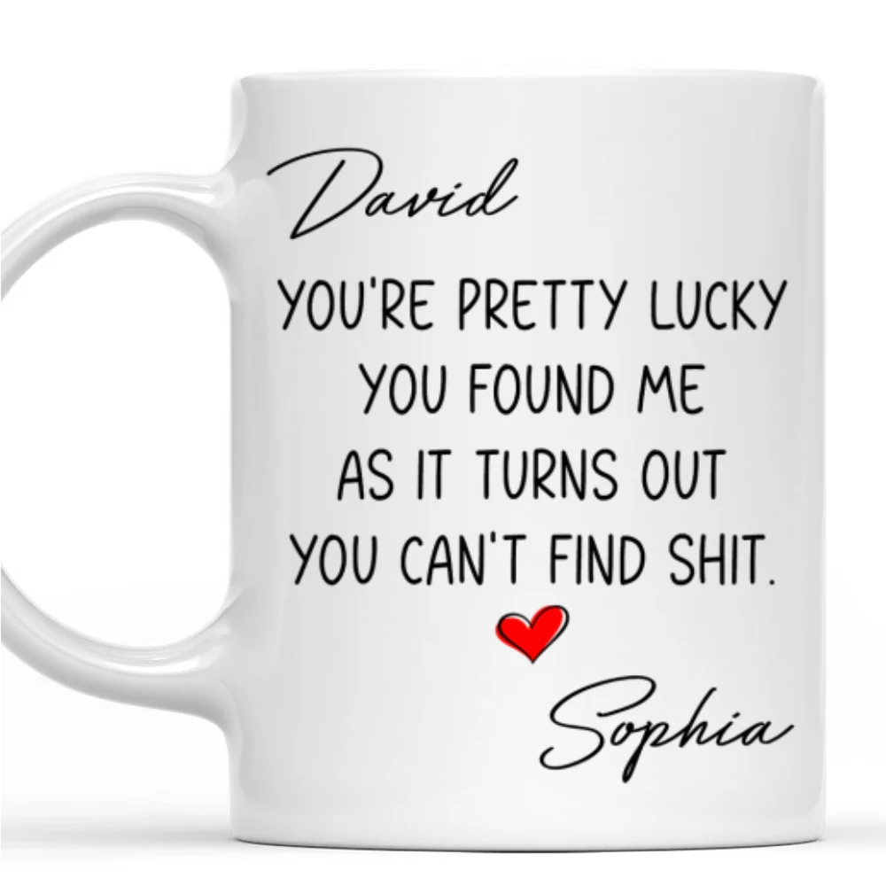 Pretty Lucky You - Personalized Custom Coffee Mug - Image 8