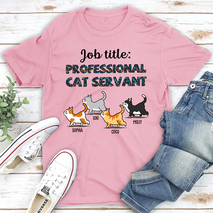 Professional Cat Servant - Personalized Custom Unisex T-shirt - Image 4
