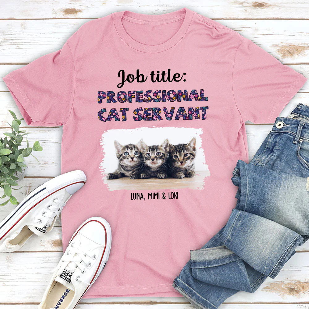 Professional Cat Servant - Personalized Custom Unisex T-shirt - Image 5