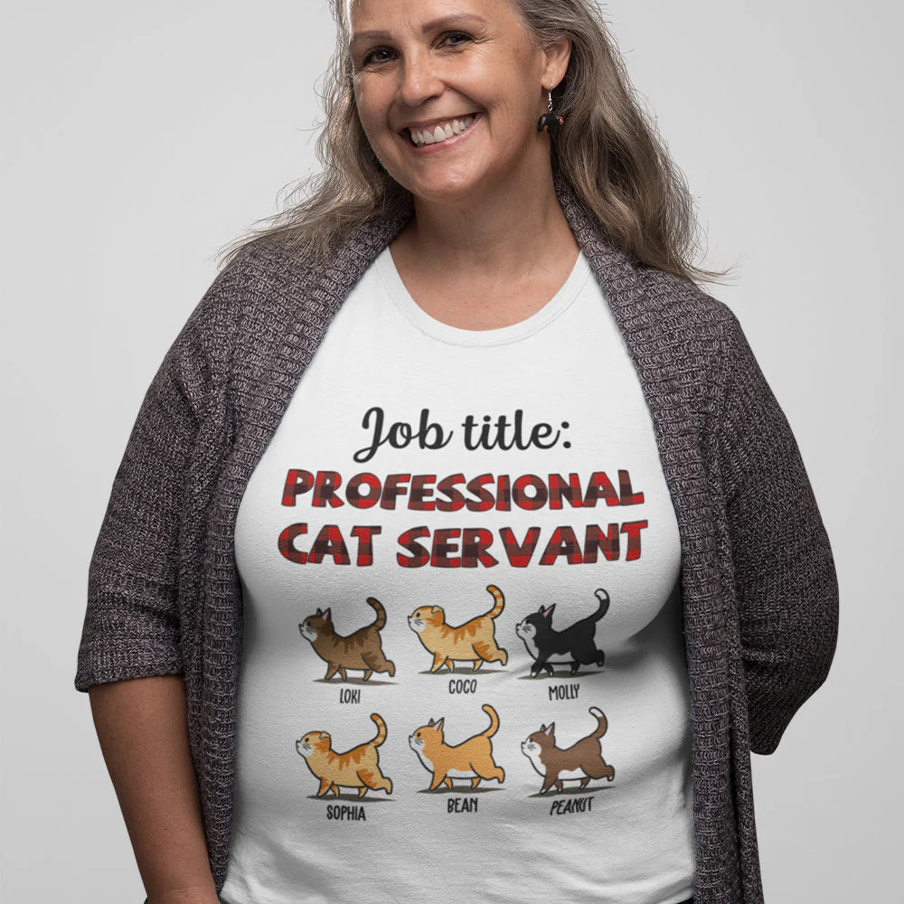 Professional Cat Servant - Personalized Custom Unisex T-shirt - Image 7