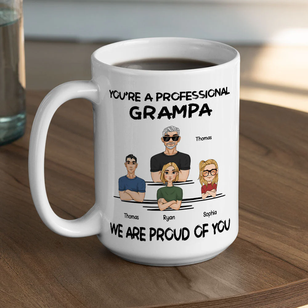 Professional Grandpa - Personalized Custom Coffee Mug - Image 3