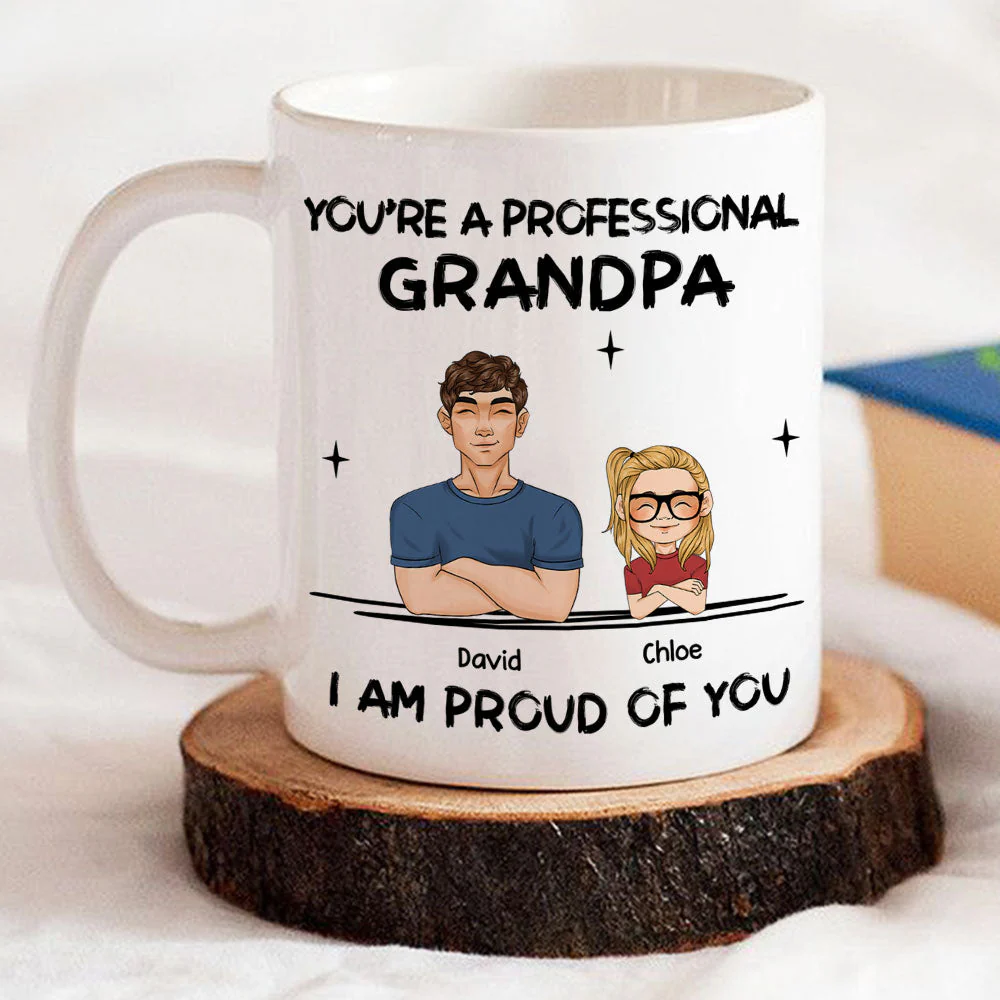 Professional Grandpa - Personalized Custom Coffee Mug - Image 4