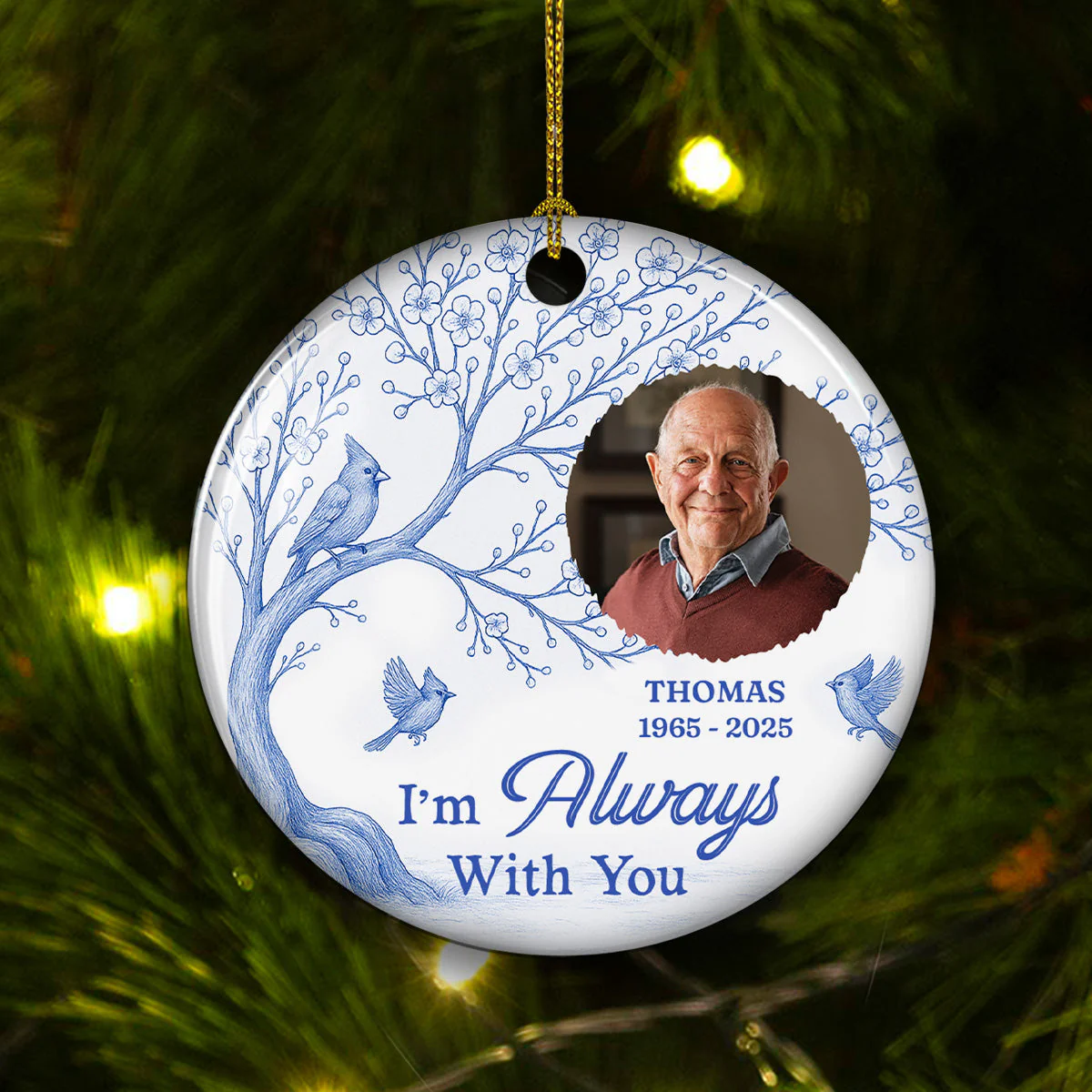 Promise You Will Always With Me - Personalized Custom Ceramic Ornament - Image 4