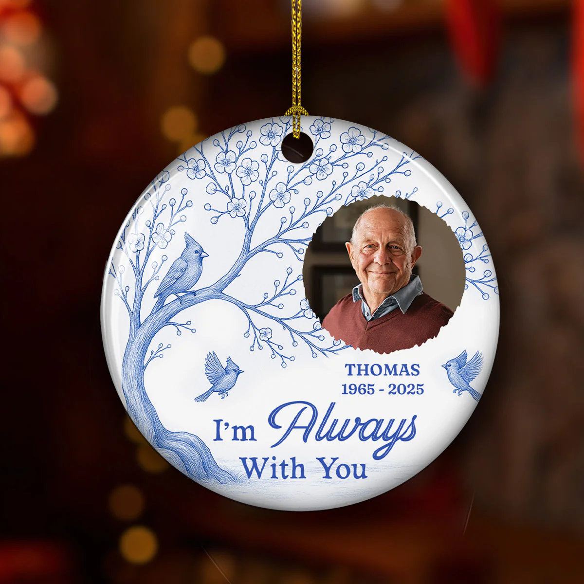 Promise You Will Always With Me - Personalized Custom Ceramic Ornament - Image 5