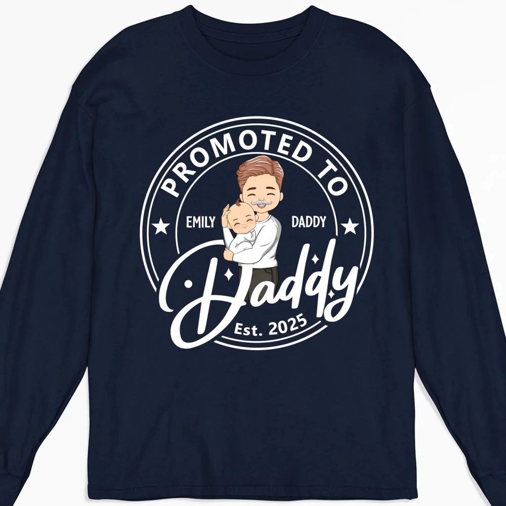 Promoted To Dad Mom - Personalized Custom Shirt - Image 12