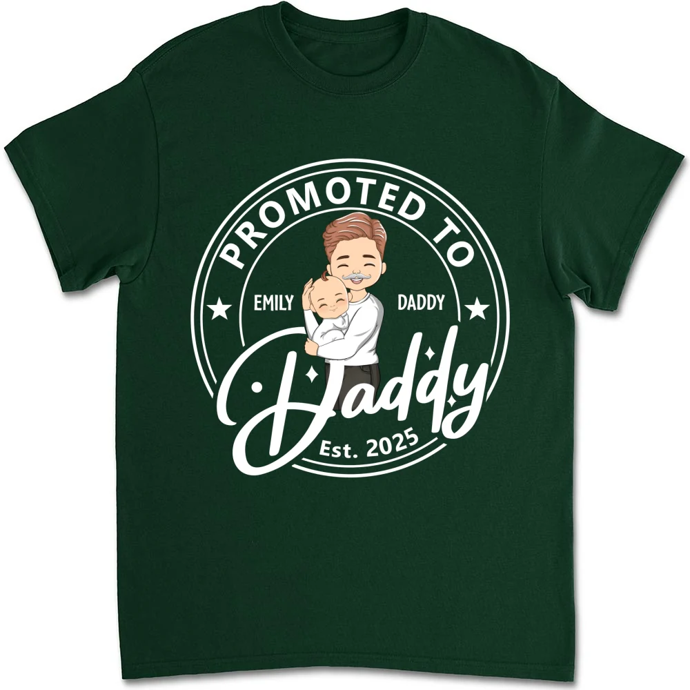 Promoted To Dad Mom - Personalized Custom Shirt - Image 8