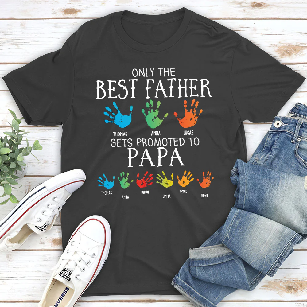 Promoted To Grandpa - Personalized Custom Shirt - Image 3