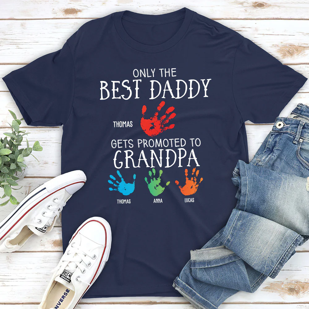 Promoted To Grandpa - Personalized Custom Shirt - Image 5