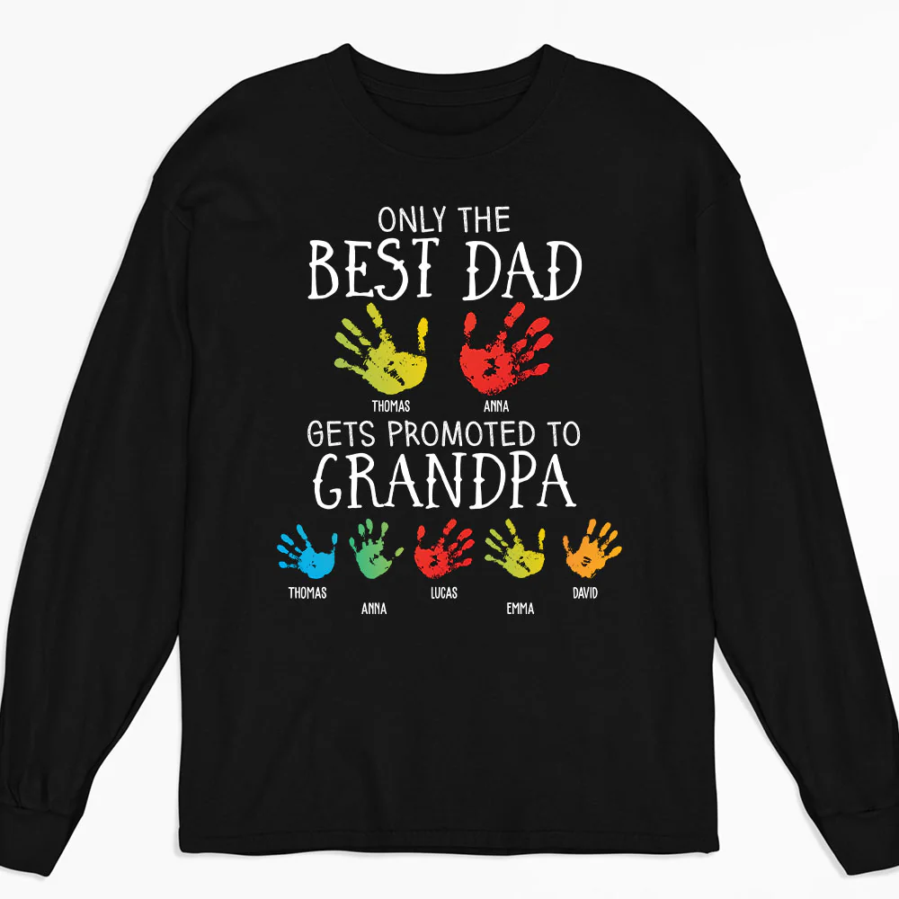 Promoted To Grandpa - Personalized Custom Shirt - Image 6