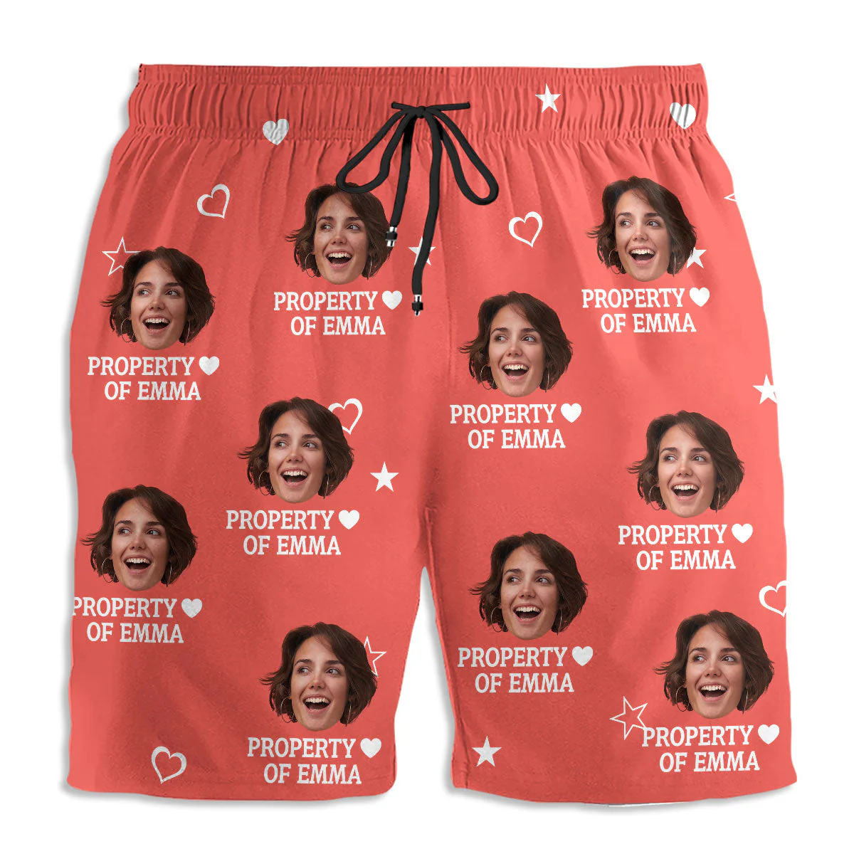Property Of Her - Personalized Custom Beach Shorts - Image 2