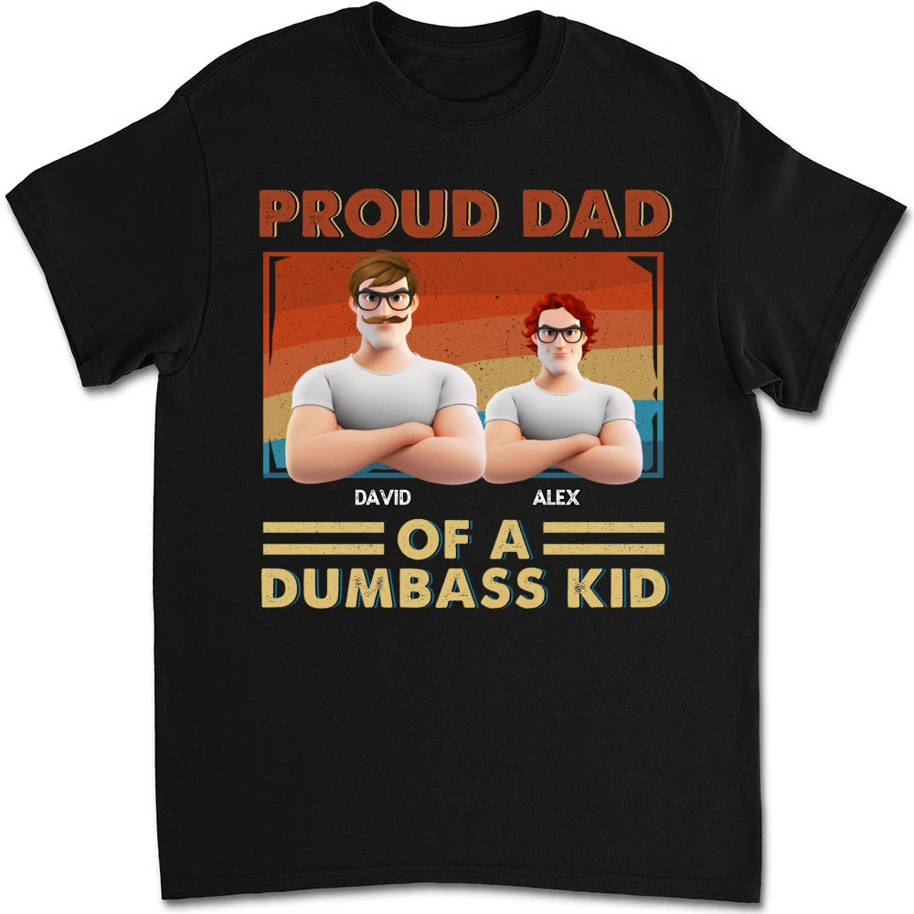 Proud Dad Of Some Wild Kids - Personalized Custom Shirt - Image 6