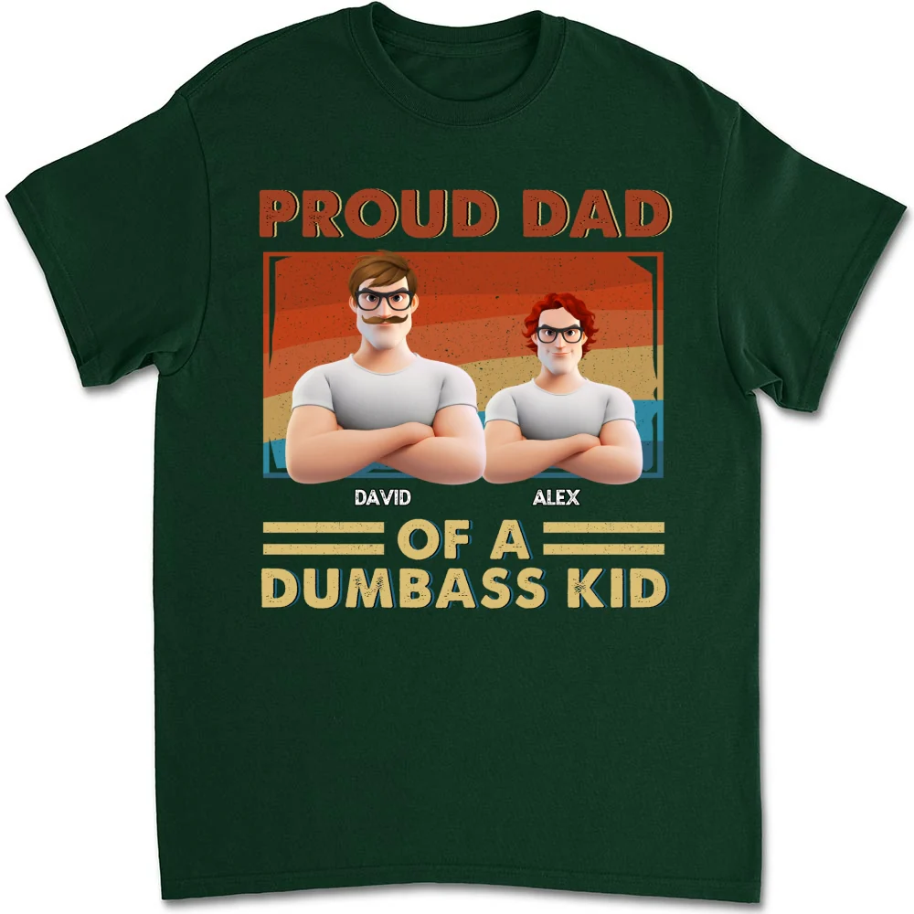 Proud Dad Of Some Wild Kids - Personalized Custom Shirt - Image 8