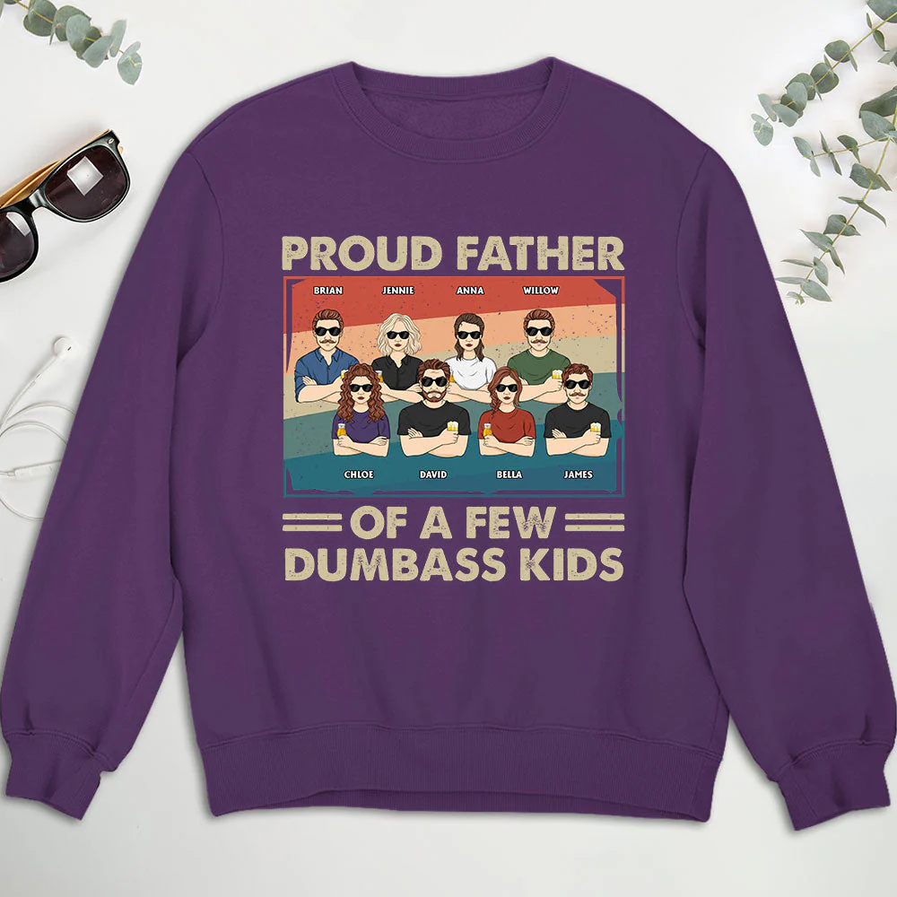 Proud Father Of A Few - Personalized Custom Sweatshirt - Image 3