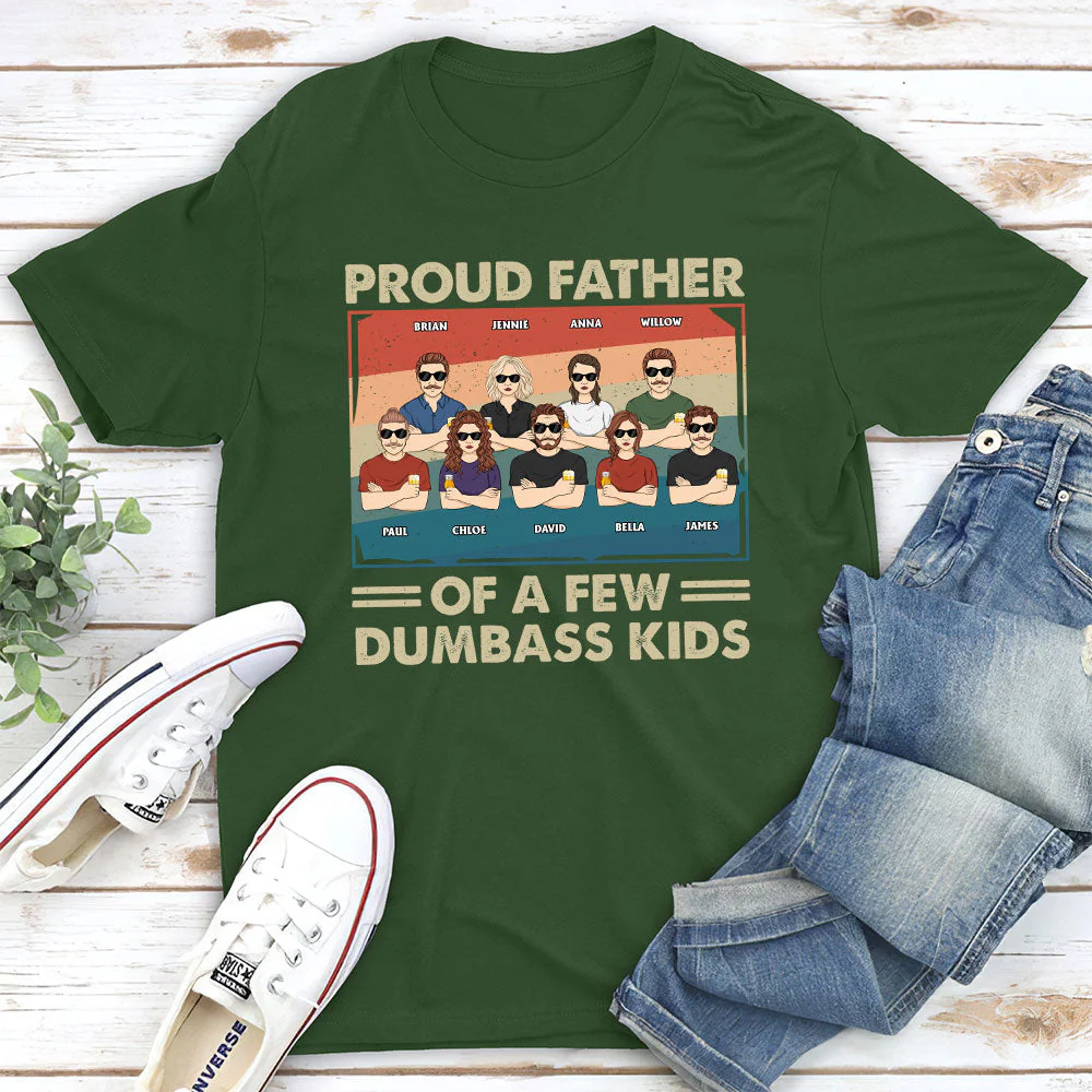 Proud Father Of A Few - Personalized Custom Unisex T-shirt - Image 2