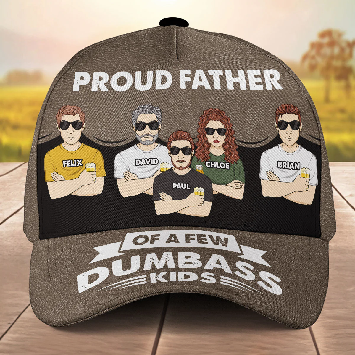 Proud Father - Personalized Classic Cap - Image 6