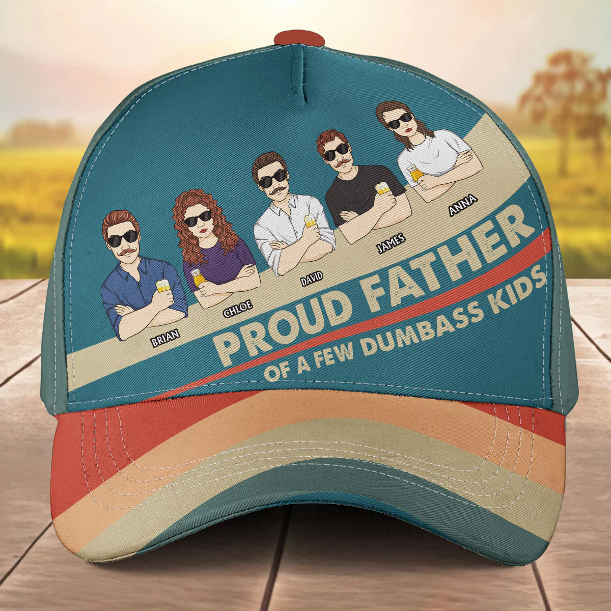 Proud Father - Personalized Classic Cap - Image 2