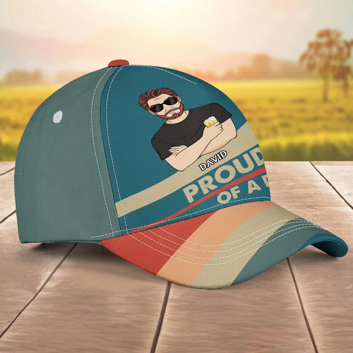 Proud Father - Personalized Classic Cap - Image 4