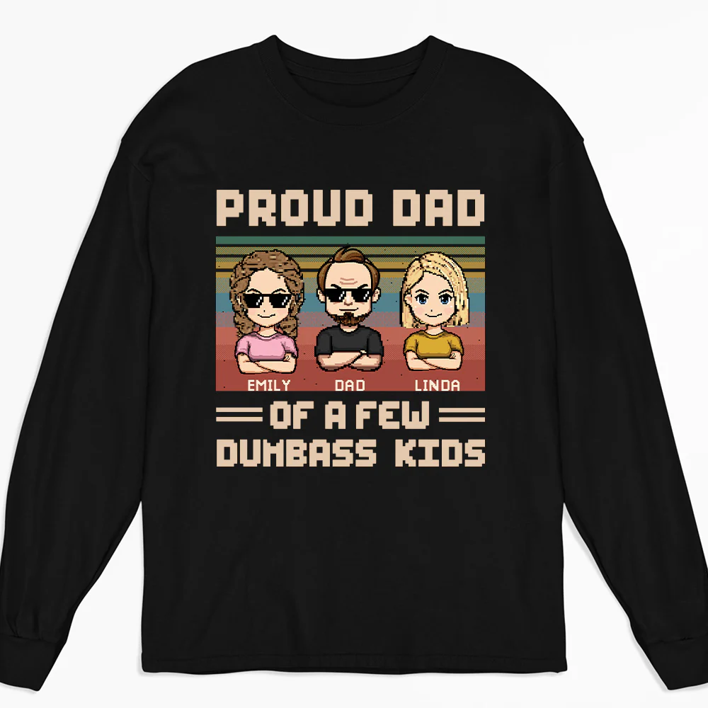 Proud Dad Of A Few Kids - Personalized Custom Shirt - Image 5