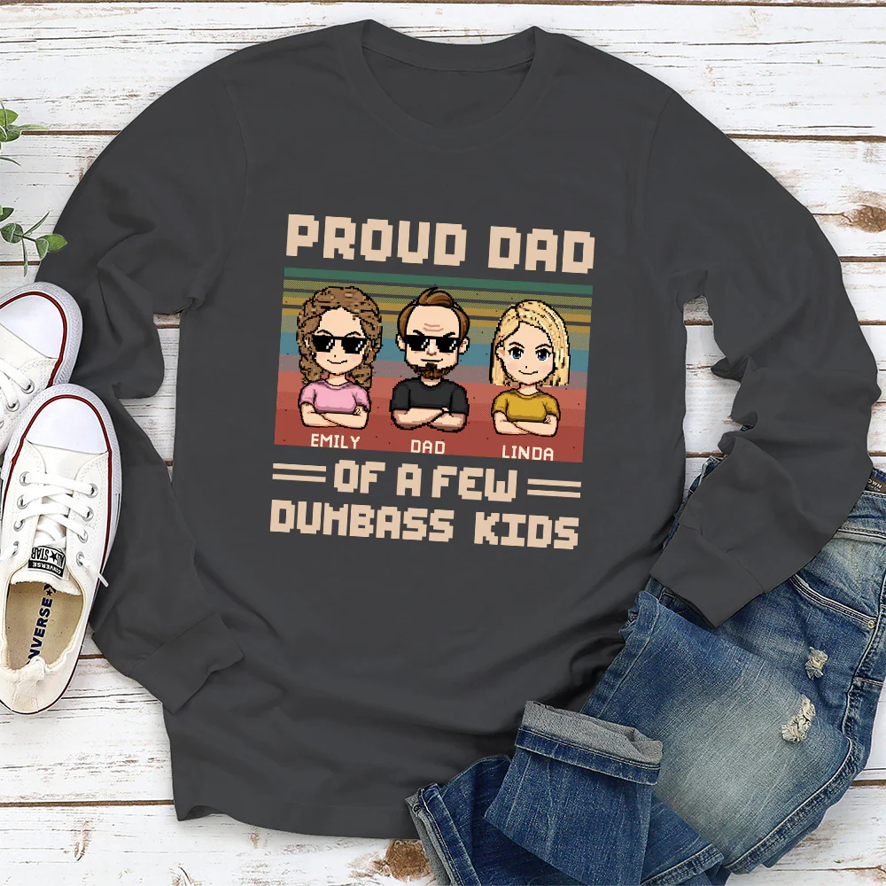 Proud Dad Of A Few Kids - Personalized Custom Shirt - Image 7