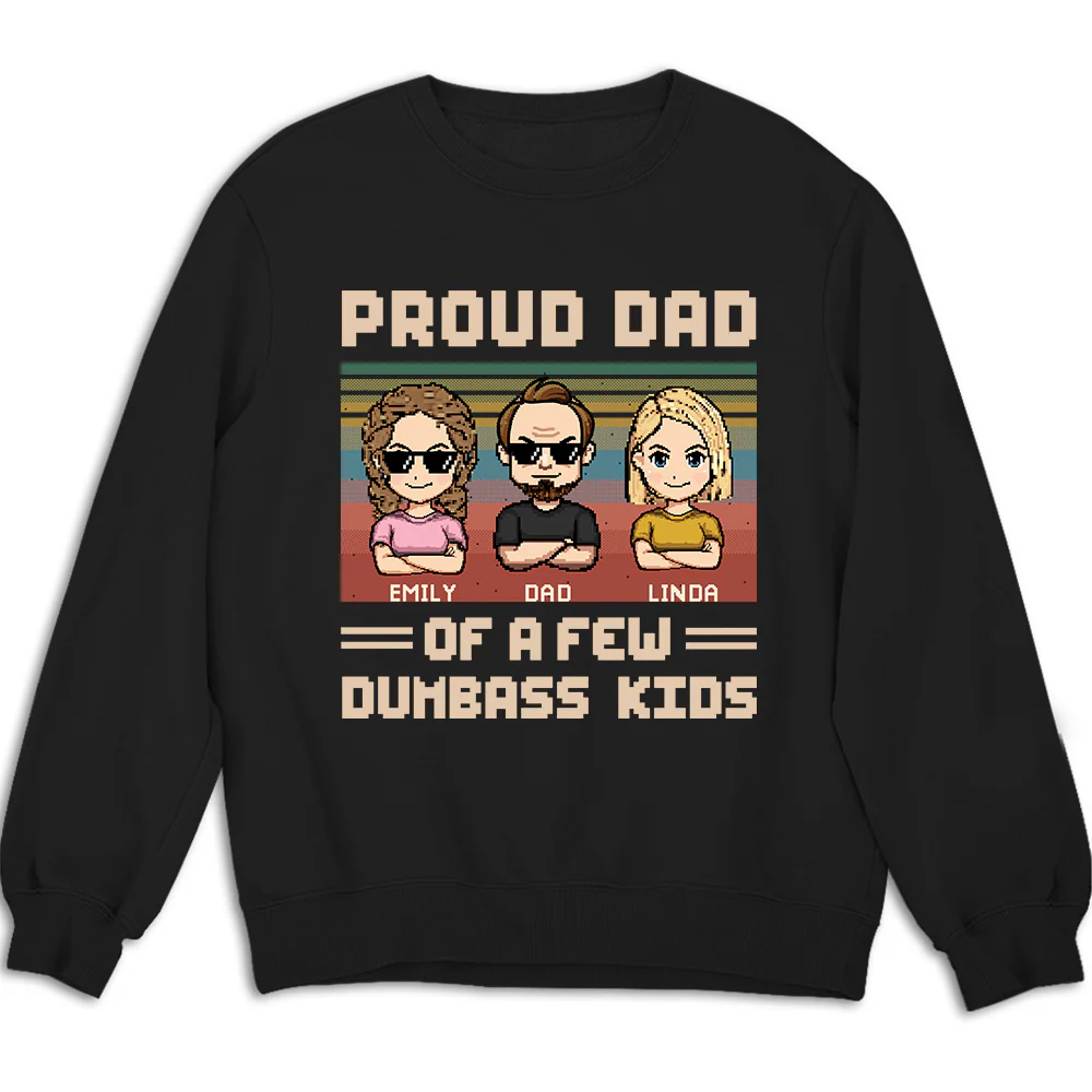 Proud Dad Of A Few Kids - Personalized Custom Shirt - Image 8