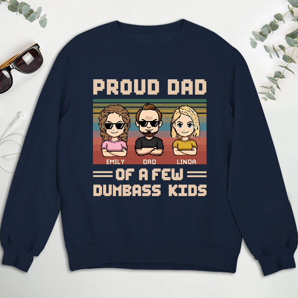 Proud Dad Of A Few Kids - Personalized Custom Shirt - Image 9