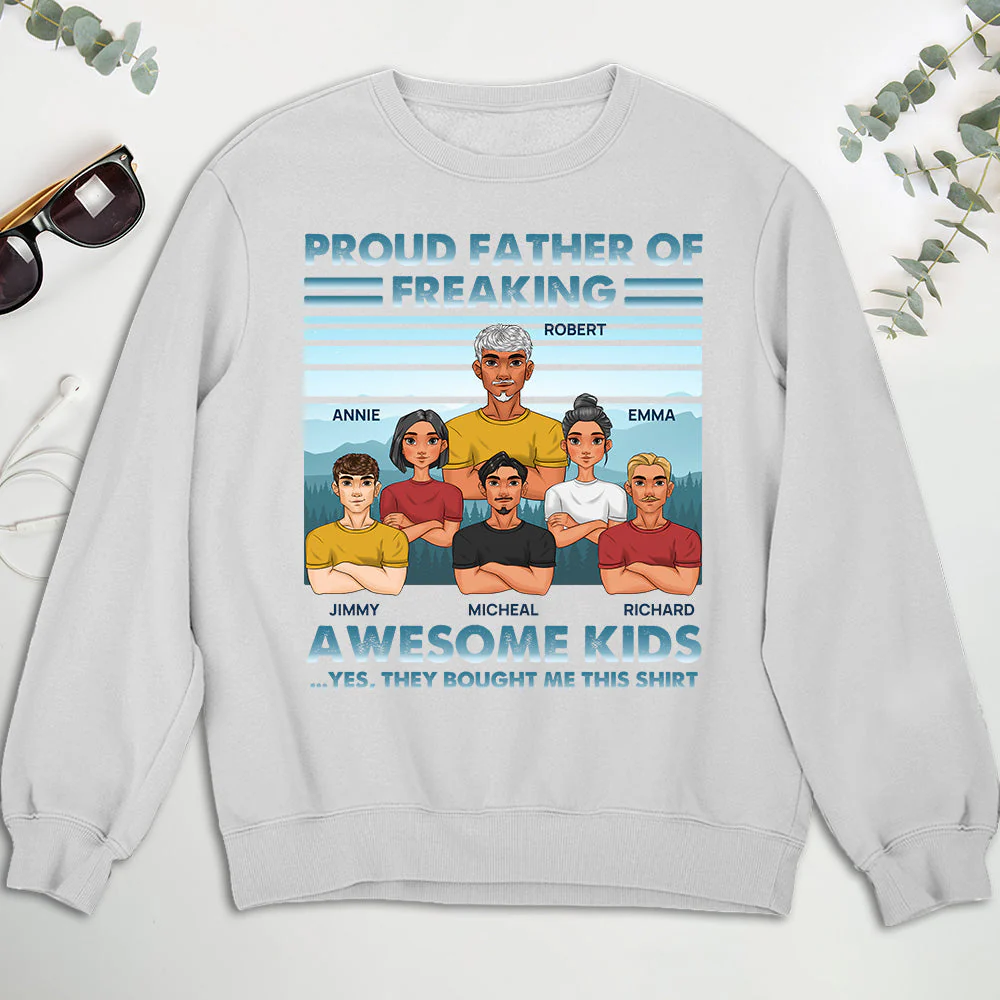 Proud Father - Personalized Custom Shirt - Image 5