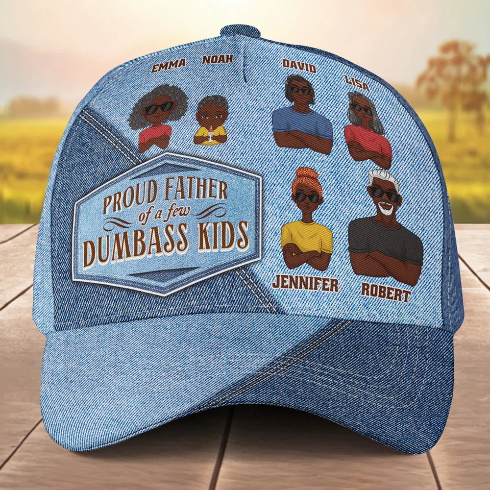 Proud Father Version 2 - Personalized Classic Cap - Image 3