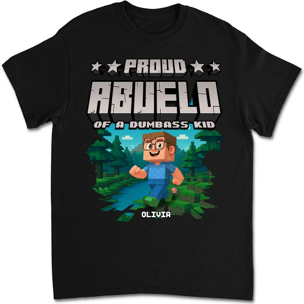 Proud Grandfather Of Few Kids - Personalized Custom Shirt - Image 10