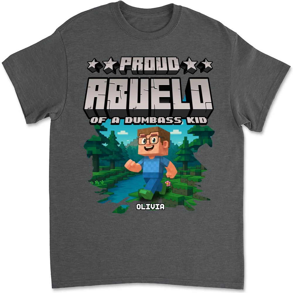 Proud Grandfather Of Few Kids - Personalized Custom Shirt - Image 11