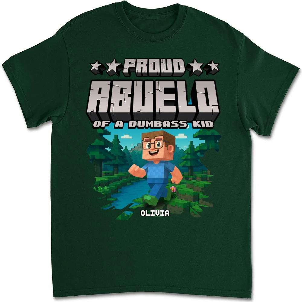 Proud Grandfather Of Few Kids - Personalized Custom Shirt - Image 12