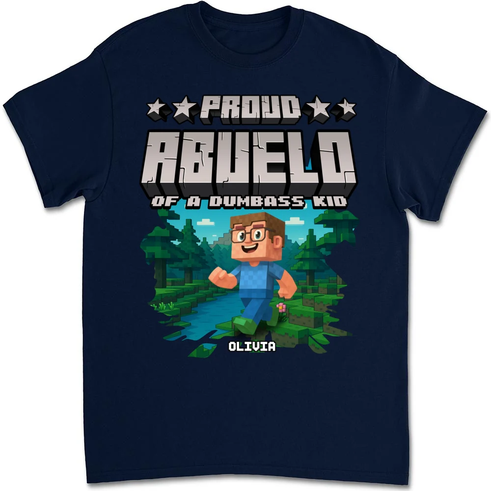 Proud Grandfather Of Few Kids - Personalized Custom Shirt - Image 13