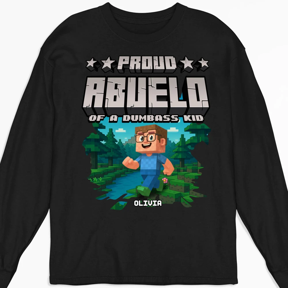 Proud Grandfather Of Few Kids - Personalized Custom Shirt - Image 14