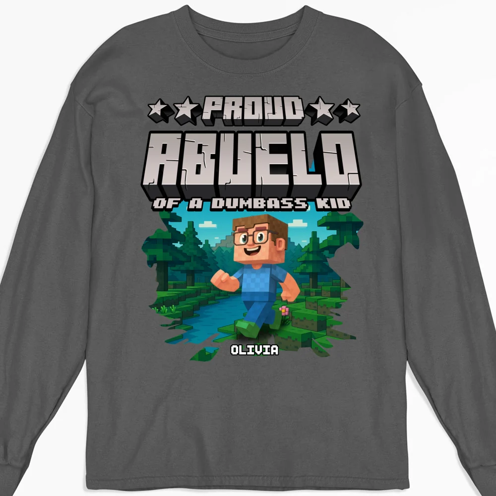 Proud Grandfather Of Few Kids - Personalized Custom Shirt - Image 15