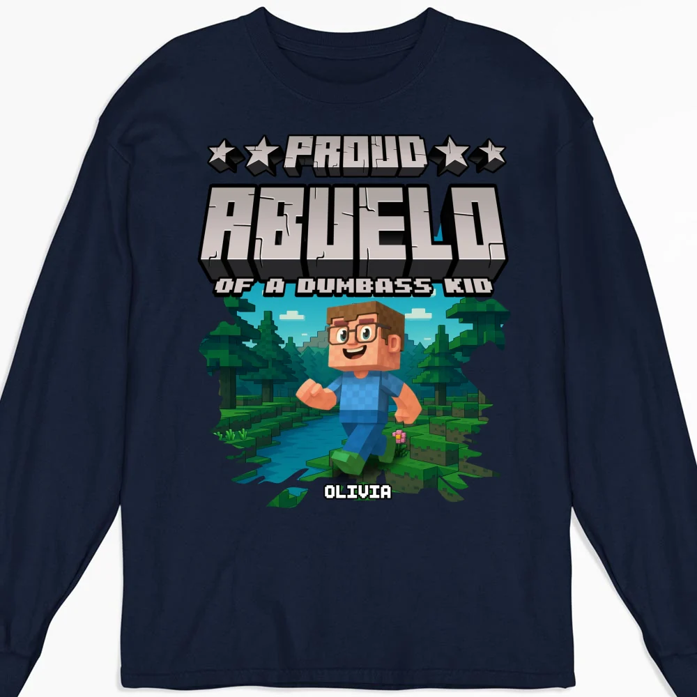 Proud Grandfather Of Few Kids - Personalized Custom Shirt - Image 16