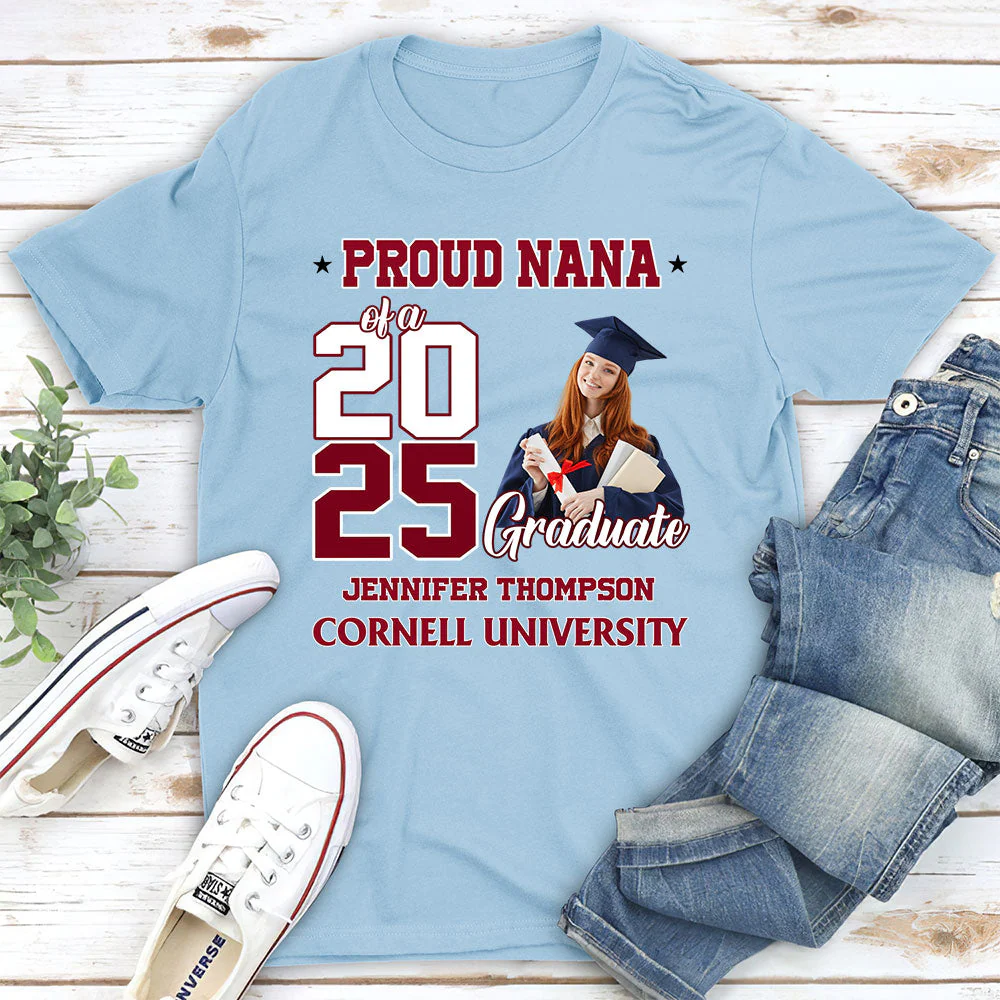 Proud Mom Of A Graduate 2025 - Personalized Custom Shirt - Image 4