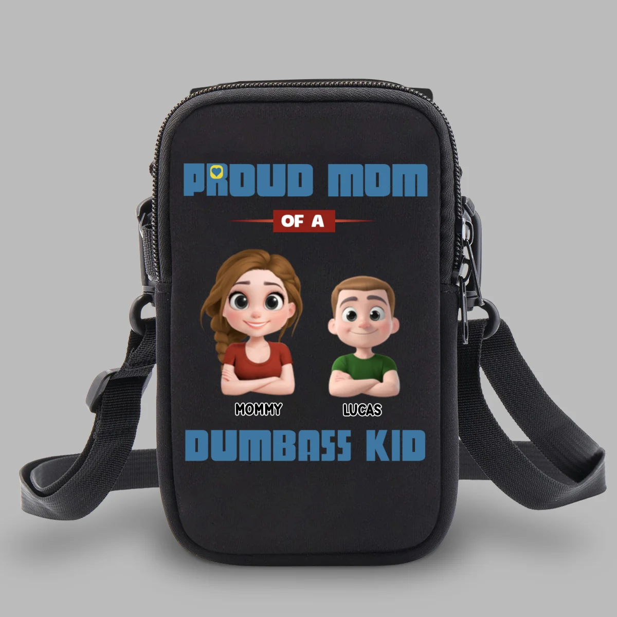 Proud Mom - Personalized Custom Water Bottle Carrier Bag - Image 10
