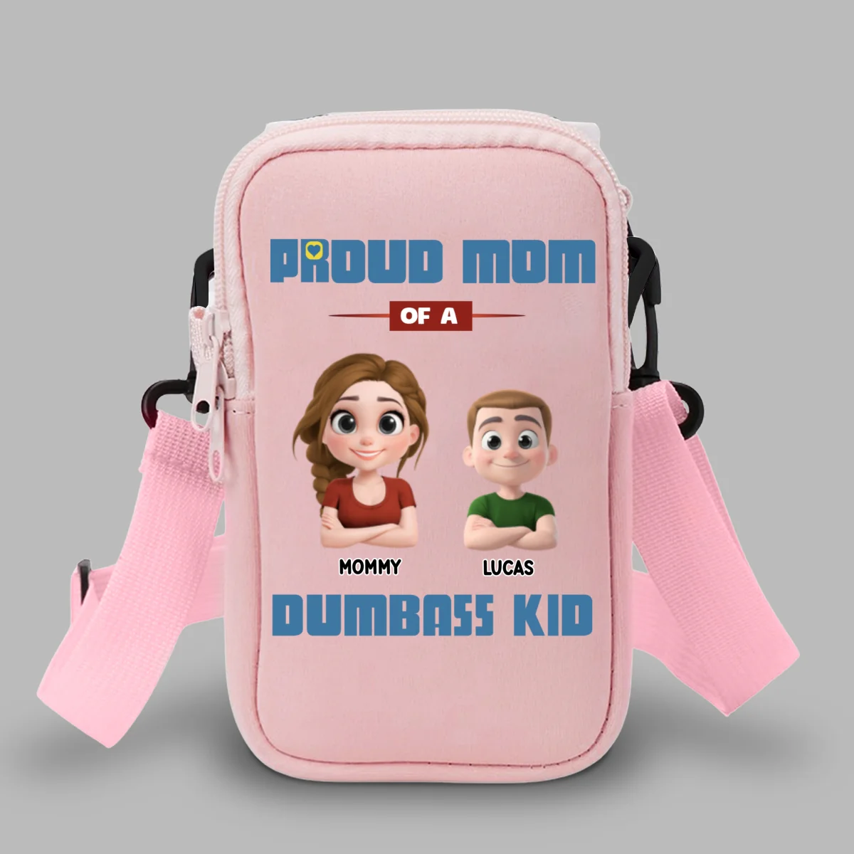 Proud Mom - Personalized Custom Water Bottle Carrier Bag - Image 11