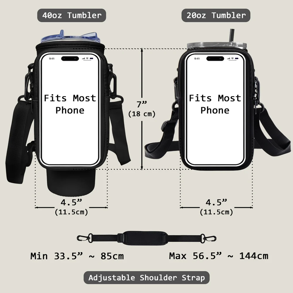 Proud Mom - Personalized Custom Water Bottle Carrier Bag - Image 9