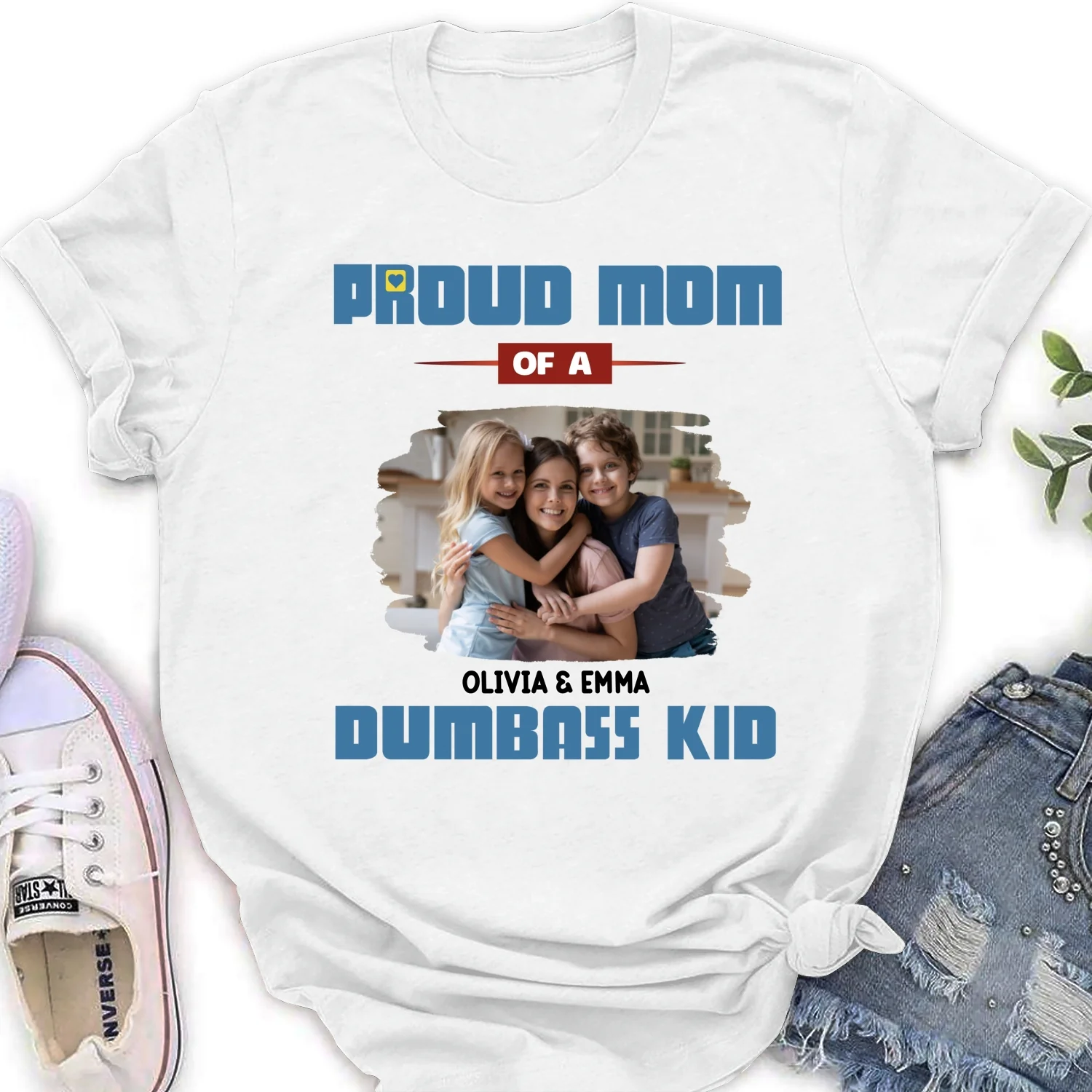 Proud Mom Photo - Personalized Custom Shirt - Image 15